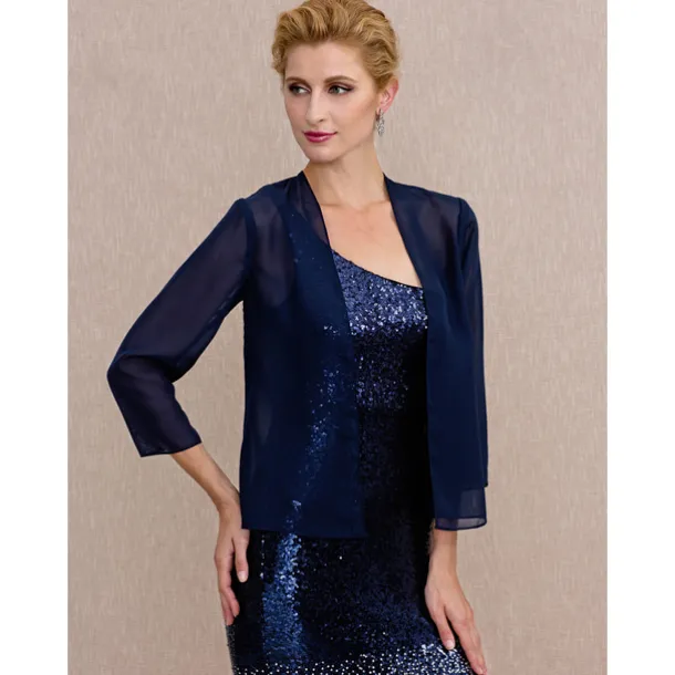 Coats / Jackets Chiffon Wedding Gueat Wraps / Party / Evening Women's Wrap With Draping / Solid dress to impress