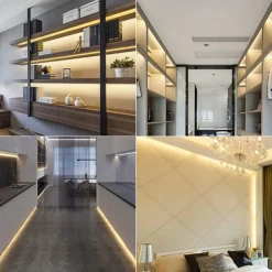 COB LED Light Strip Stepless Dimming16.4ft 5m, LED Rope Light Bendable Band Light, CRI 80 60W Suitable for High-end Lighting DC12V DC24V