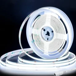 COB LED Light Strip Stepless Dimming16.4ft 5m, LED Rope Light Bendable Band Light, CRI 80 60W Suitable for High-end Lighting DC12V DC24V