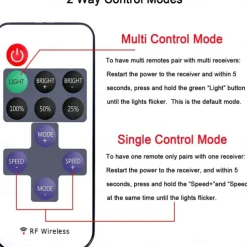 COB LED Light Strip with RF11 Key Remote Control 16.4ft Adjustable Ultra Bright Warm White Natural Light White COB Light Strip DIY Self-adhesive Indoor Suitable for Living Rooms Shelves Cabinet