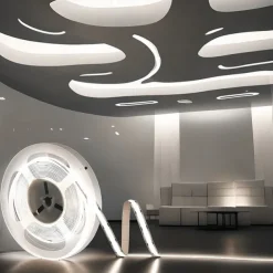 COB LED Strip Light 5M DC 12V 320 LEDs, 8MM High Density Linear Lighting Flexible Tape Ribbon Lights RA90 for Warm/Natural White Home Decor