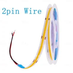 COB LED Strip Light 5M DC 12V 320 LEDs, 8MM High Density Linear Lighting Flexible Tape Ribbon Lights RA90 for Warm/Natural White Home Decor