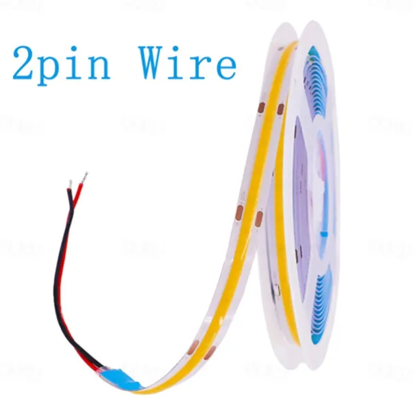 COB LED Strip Light 5M DC 12V 320 LEDs, 8MM High Density Linear Lighting Flexible Tape Ribbon Lights RA90 for Warm/Natural White Home Decor