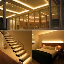 COB LED Strip Light, 5M Linear Dimmable LED Strip Light, High Brightness Flexible 12V COB Led Light RA90 Bedroom