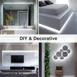 COB LED Strip Light, 5M Linear Dimmable LED Strip Light, High Brightness Flexible 12V COB Led Light RA90 Bedroom