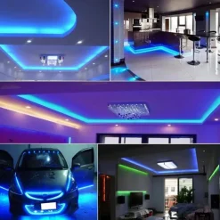 COB LED Strip Light, 5M Linear Dimmable LED Strip Light, High Brightness Flexible 12V COB Led Light RA90 Bedroom