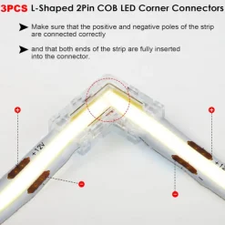 COB LED Vanity Mirror Light Kit, 1-4M/3.2-13ft 420LED/m Adjustable Strip Light, Dimmer & Power Supply COB Strip Lights for Mirror, Closet, Kitchen, Cabinet Lighting