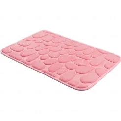 Cobblestone Embossed Bath Mat Non-slip , Memory Foam Pad, Washable Bath Rugs, Rapid Water Absorbent, Non-Slip, Washable, Thick, Soft And Comfortable Carpet For Shower Room