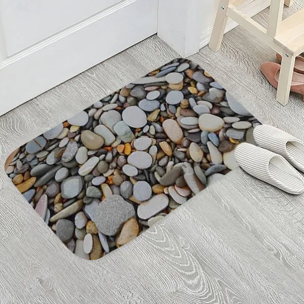 Cobblestone Pattern Door Mat Floor mats Washable Rugs Kitchen Mat Anti-Slip Non Skid Area Rug Front Livingroom Bedroom 1pc