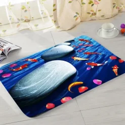 Cobblestone Pattern Door Mat Floor mats Washable Rugs Kitchen Mat Anti-Slip Non Skid Area Rug Front Livingroom Bedroom 1pc