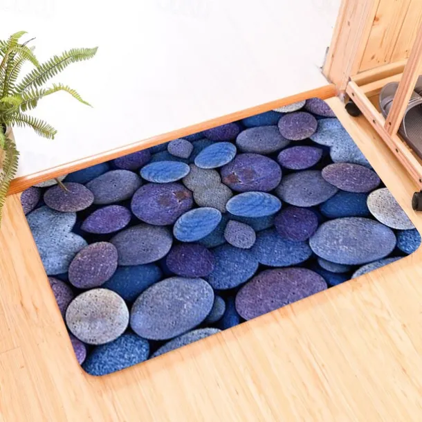 Cobblestone Pattern Door Mat Floor mats Washable Rugs Kitchen Mat Anti-Slip Non Skid Area Rug Front Livingroom Bedroom 1pc