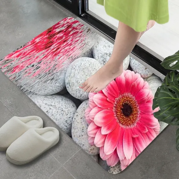 Cobblestone Pattern Door Mat Floor mats Washable Rugs Kitchen Mat Anti-Slip Non Skid Area Rug Front Livingroom Bedroom 1pc