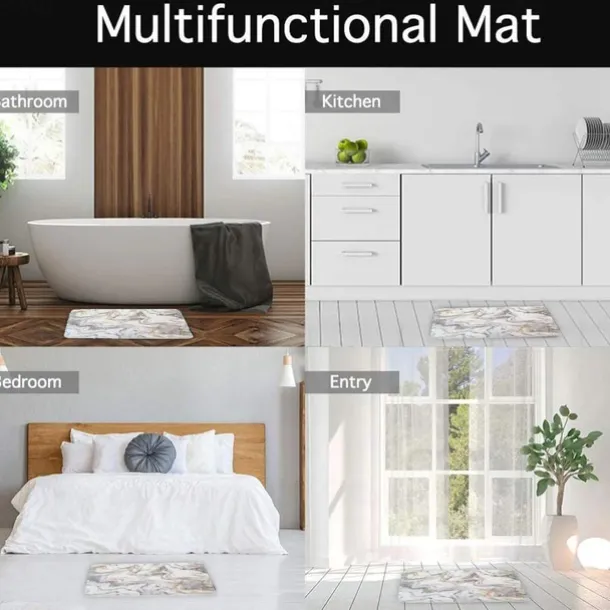 Cobblestone Pattern Door Mat Floor mats Washable Rugs Kitchen Mat Anti-Slip Non Skid Area Rug Front Livingroom Bedroom 1pc