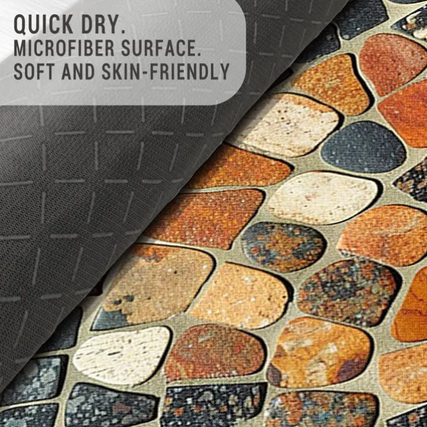 Cobblestone Semi-round Doormat Kitchen Mat Floor Mat Non-Slip Area Rug Oil Proof Rug Indoor Outdoor Mat Bedroom Decor Bathroom Mat Entrance Rug Spring Summer