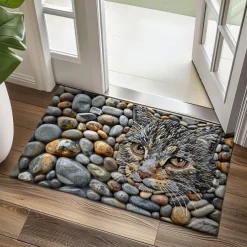 Cobblestones Animals Doormat Kitchen Mat Floor Mat Non-Slip Area Rug Oil Proof Rug Indoor Outdoor Mat Bedroom Decor Bathroom Mat Entrance Rug
