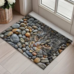 Cobblestones Animals Doormat Kitchen Mat Floor Mat Non-Slip Area Rug Oil Proof Rug Indoor Outdoor Mat Bedroom Decor Bathroom Mat Entrance Rug