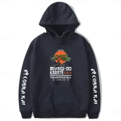 Cobra Kai Karate Kid Hoodie Anime Cartoon Anime Harajuku Graphic Kawaii For Couple's Men's Women's Adults' Back To School Hot Stamping