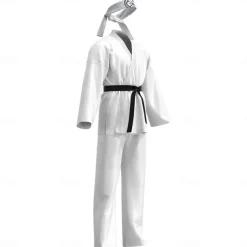 Cobra Kai Karate Kid Outfits Masquerade Men's Women's Boys Movie Cosplay Sports Cosplay White Top Pants Waist Belt Carnival Children's Day Masquerade Polyester World Book Day Costumes