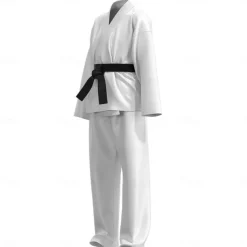 Cobra Kai Karate Kid Outfits Masquerade Men's Women's Boys Movie Cosplay Sports Cosplay White Top Pants Waist Belt Carnival Children's Day Masquerade Polyester World Book Day Costumes