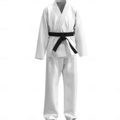 Cobra Kai Karate Kid Outfits Masquerade Men's Women's Boys Movie Cosplay Sports Cosplay White Top Pants Waist Belt Carnival Children's Day Masquerade Polyester World Book Day Costumes