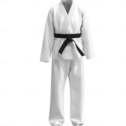 Cobra Kai Karate Kid Outfits Masquerade Men's Women's Boys Movie Cosplay Sports Cosplay White Top Pants Waist Belt Carnival Children's Day Masquerade Polyester World Book Day Costumes