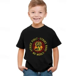 Cobra Kai Karate Kid T-shirt Anime Cartoon Anime Harajuku Graphic Kawaii For Boys Girls' Kid's Carnival Masquerade Saint Patrick's Day Hot Stamping