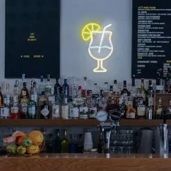 Cocktails Neon Sign Light, Dimmable LED Wall Decor USB Powered for Bars, Bedrooms & Parties | USB Acrylic Drink Art Night Light, Perfect Gift for Beer Bars, Clubs & Events