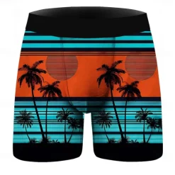 Coconut Tree Boxer Briefs Underwear Graphic Prints For Men's Adults' Masquerade 3D Print Vacation