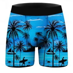 Coconut Tree Boxer Briefs Underwear Graphic Prints For Men's Adults' Masquerade 3D Print Vacation