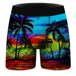 Coconut Tree Boxer Briefs Underwear Graphic Prints For Men's Adults' Masquerade 3D Print Vacation