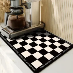 Coffee Mat, Coffee Maker Mat for Countertops, Absorbent Dish Drying Mat for Kitchen Counter, Under Coffee Maker Coffee Machine Coffee Pot Espresso Machine Dish Rack