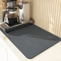 Coffee Mat, Coffee Maker Mat for Countertops, Absorbent Dish Drying Mat for Kitchen Counter, Under Coffee Maker Coffee Machine Coffee Pot Espresso Machine Dish Rack