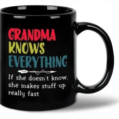 Coffee Mug Black Retro Vintage Ceramic Mug with Graphic Design 12oz/330ml Perfect Gift for Friends Mothers Day Wedding