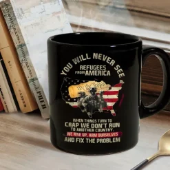 Coffee Mug Black Retro Vintage Ceramic Mug with Graphic Design 12oz/330ml Perfect Gift for Friends Mothers Day Wedding