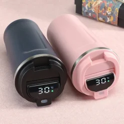 Coffee Mug Smart Travel Thermos Cup Temperature Display Stainless Steel Vacuum Coffee Cup With AI Temperature Display