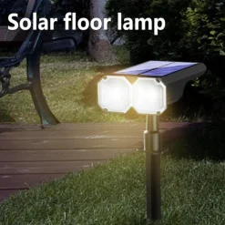 Color Changing Solar Spot Lights, IP65 Waterproof Landscape Lighting Outdoor Garden Lights with Auto On/Off for Pathway & Patio Decor