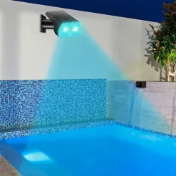 Color Changing Solar Spot Lights, IP65 Waterproof Landscape Lighting Outdoor Garden Lights with Auto On/Off for Pathway & Patio Decor