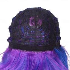 Color Ground Long Curly Cosplay Wig with 2 Ponytails Halloween Wigs