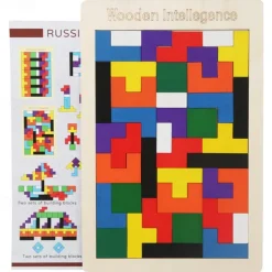 Colorful 3D Wooden Blocks Puzzle Brain Training Montessori Educational Toy For Kids To Improve Intelligence & Creativity