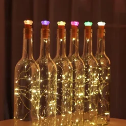 Colorful Diamond Bottle Stopper String Lights, Christmas LED Decorative Lights for Christmas Festive Atmosphere 1/4/8pcs