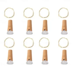 Colorful Diamond Bottle Stopper String Lights, Christmas LED Decorative Lights for Christmas Festive Atmosphere 1/4/8pcs