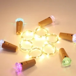 Colorful Diamond Bottle Stopper String Lights, Christmas LED Decorative Lights for Christmas Festive Atmosphere 1/4/8pcs