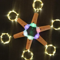Colorful Diamond Bottle Stopper String Lights, Christmas LED Decorative Lights for Christmas Festive Atmosphere 1/4/8pcs