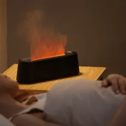 Colorful Flame Fire Diffuser Humidifier Essential Oil Aromatherapy Diffuser with Remote Control 300ml Large Ultra-Quiet Aroma Diffusers 7 Colors