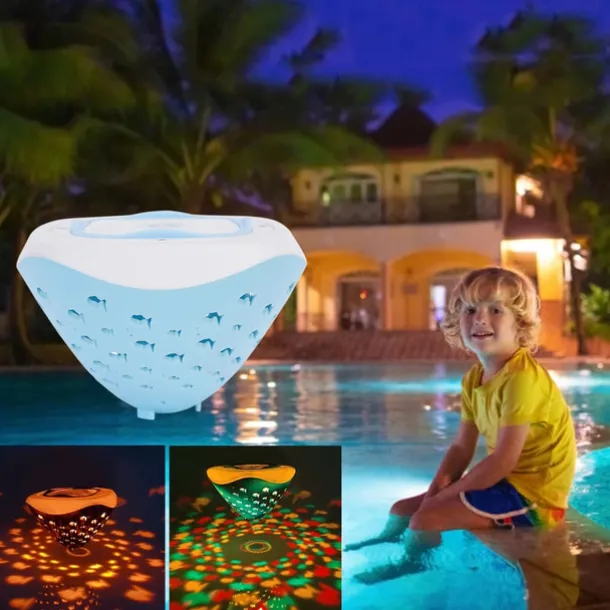Colorful Floating Underwater Light RGB Bathtub Spa Lamp Swimming Pool Lights Battery Powered Children's Bath Lamp Projector Kids Gifts