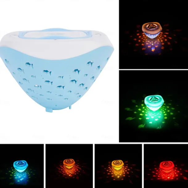 Colorful Floating Underwater Light RGB Bathtub Spa Lamp Swimming Pool Lights Battery Powered Children's Bath Lamp Projector Kids Gifts