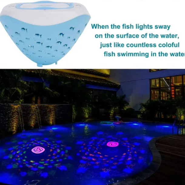 Colorful Floating Underwater Light RGB Bathtub Spa Lamp Swimming Pool Lights Battery Powered Children's Bath Lamp Projector Kids Gifts
