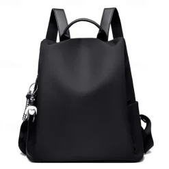 Colorful Geometric Oxford Cloth Backpack with Handle and Keychain | Stylish Durable Back to School or Travel Bag