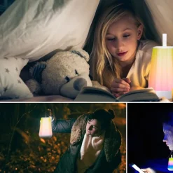 Colorful Portable Handheld Lamp, LED Nursery Light Romantic and Festive Atmosphere Light Perfect for Indoor & Outdoor Decoration