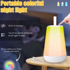 Colorful Portable Handheld Lamp, LED Nursery Light Romantic and Festive Atmosphere Light Perfect for Indoor & Outdoor Decoration